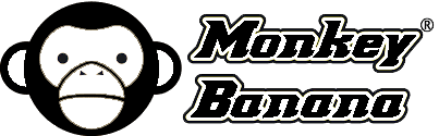 Monkey banana logo black